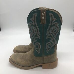 Twisted X Teal and Tan Cowboy Boots